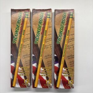 Vintage Dixon Ticonderoga 13882 No 2 Soft Lot Of 3 Packs Of 12 Made In USA